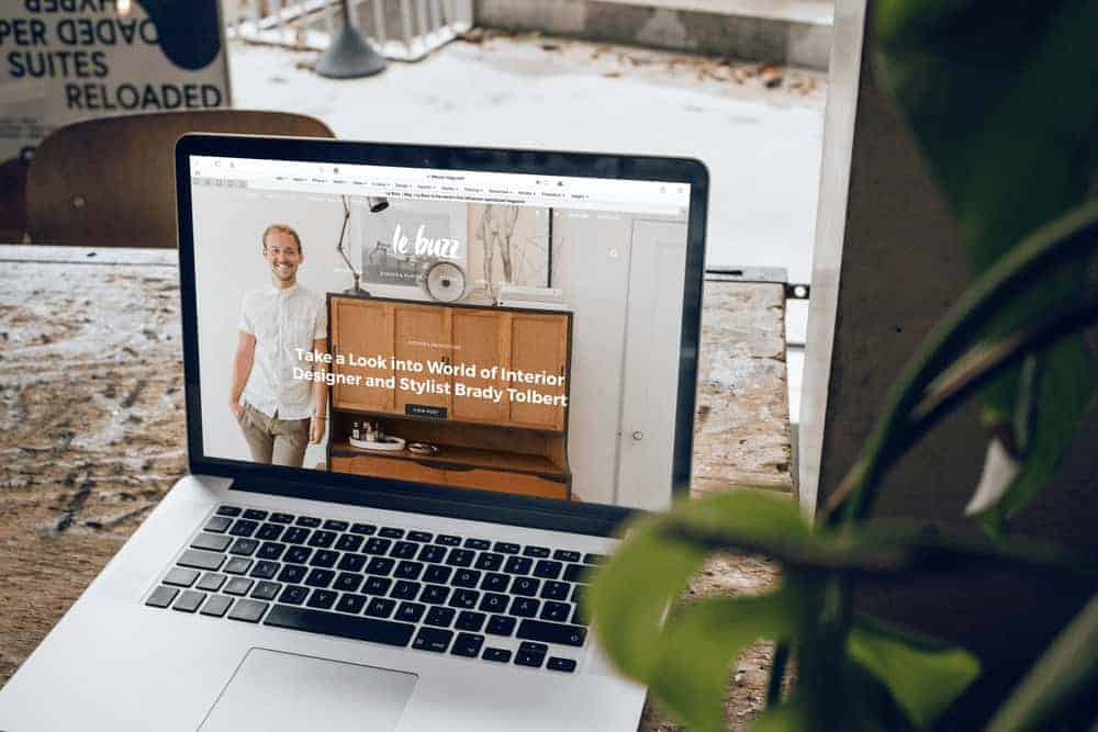 portfolio website featuring an interior designer and stylist